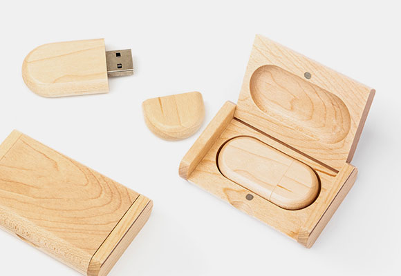 Wooden usb drives with wooden case
